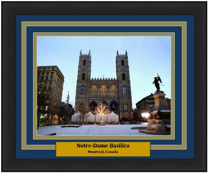 Notre-Dame Basilica in Montreal 8" x 10" Framed and Matted Landmark Photo