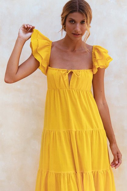 Nymph Bohemian Linen Maxi Dress by ELF