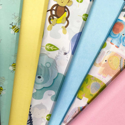 Baby Tissue Paper Assortment (6 Pack, 36 sheets total) by Present Paper