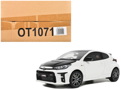 2022 Toyota GRMN Yaris RHD (Right Hand Drive) Platinum White Pearl with Black Hood and Top Limited Edition to 999 pieces Worldwide 1/18 Model Car by Otto Mobile  free shipping USA