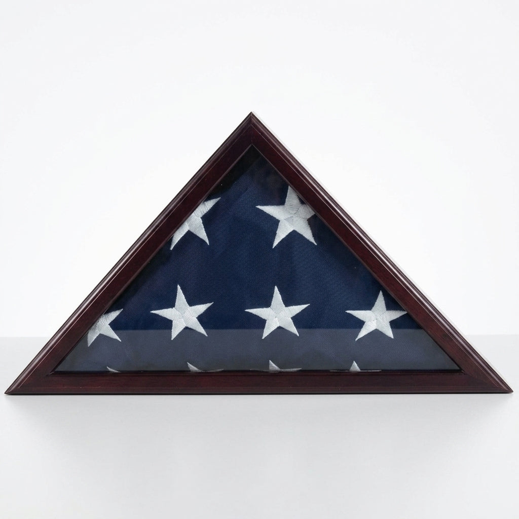 Flag Connections Officers Flag and Display Case, 5 by 9.5-Feet, Cherry
