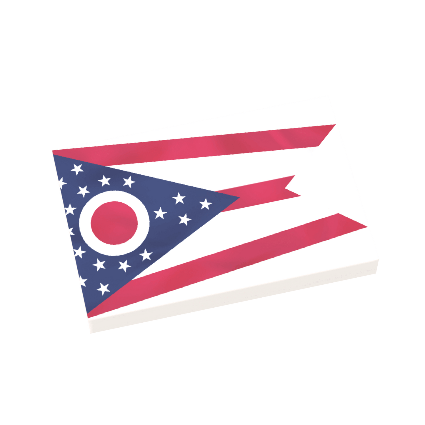 Ohio State Flag - Custom Printed  2x3 Tile - Made Using a LEGO® Tile
