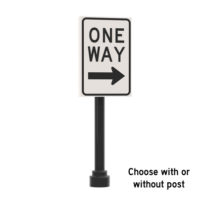 One Way - Right Only Street Sign - Custom Printed 2x3 Tile - Made Using LEGO® Parts