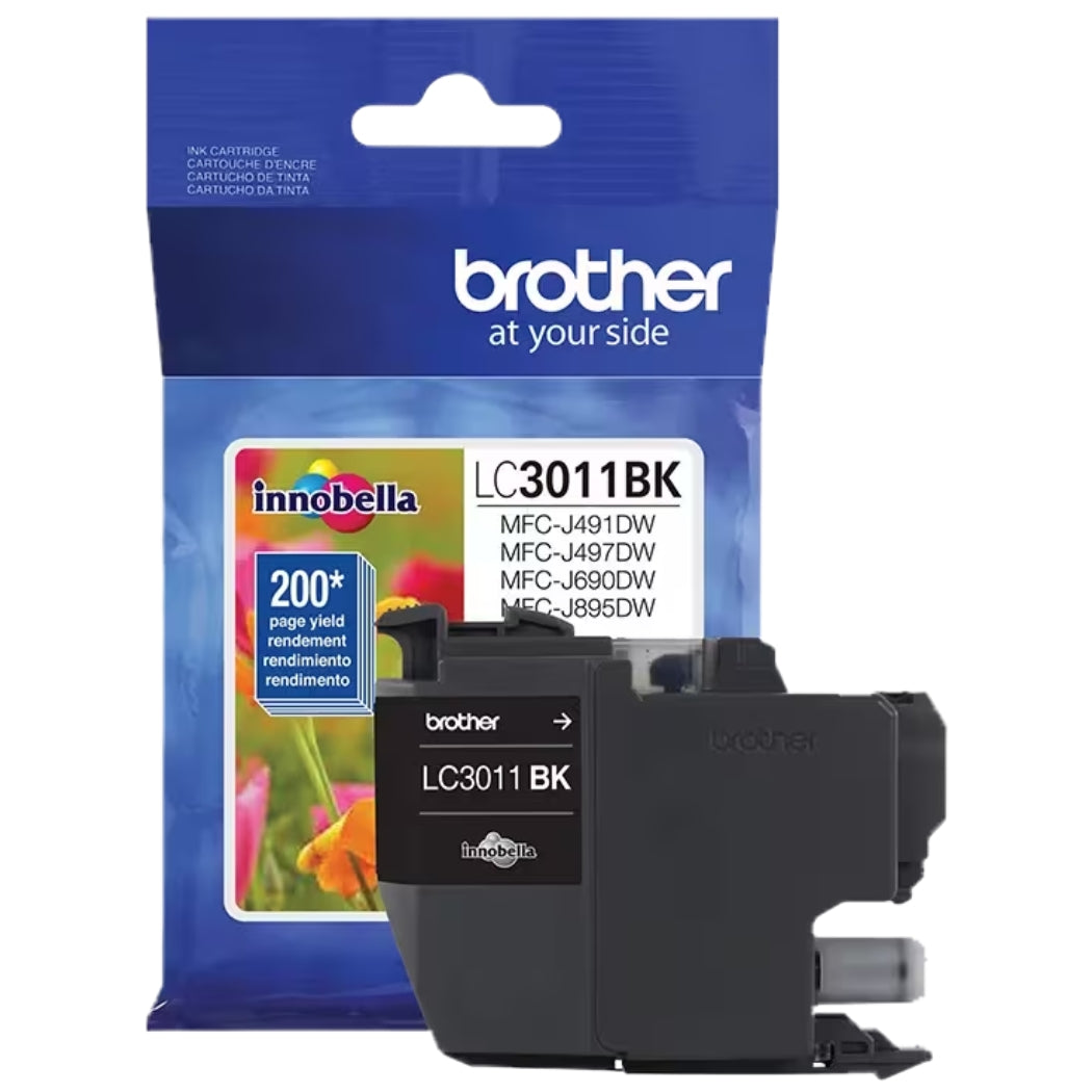 New, Pre-Owned - Brother LC3011 Black Ink Cartridge