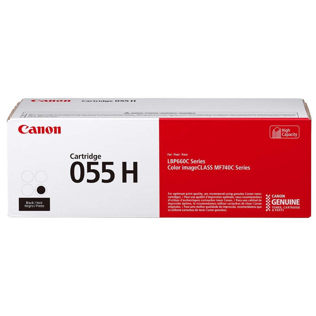 New, Pre-Owned - Canon 055H High-Yield Black Laser Toner Cartridge, 3020C001