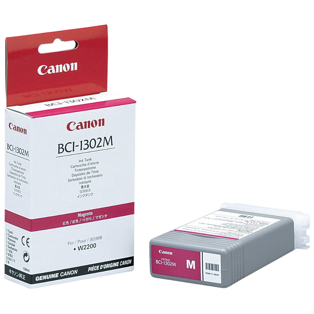 New, Pre-Owned - Canon BCI-1302M (BCI-1302) 130-ml Magenta Inkjet Cartridge