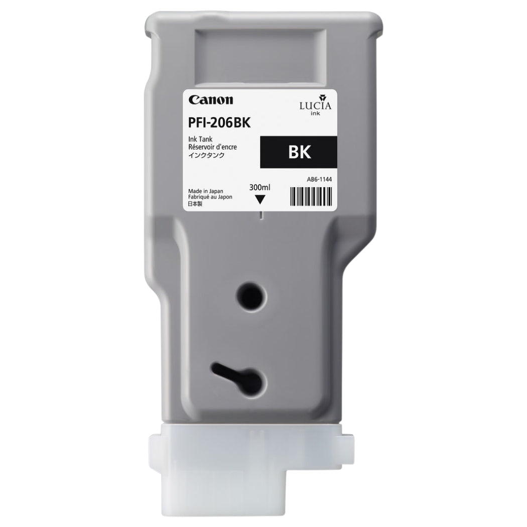 New, Pre-Owned - Canon PFI-206 300mL Black PFI-206BK Ink Cartridge