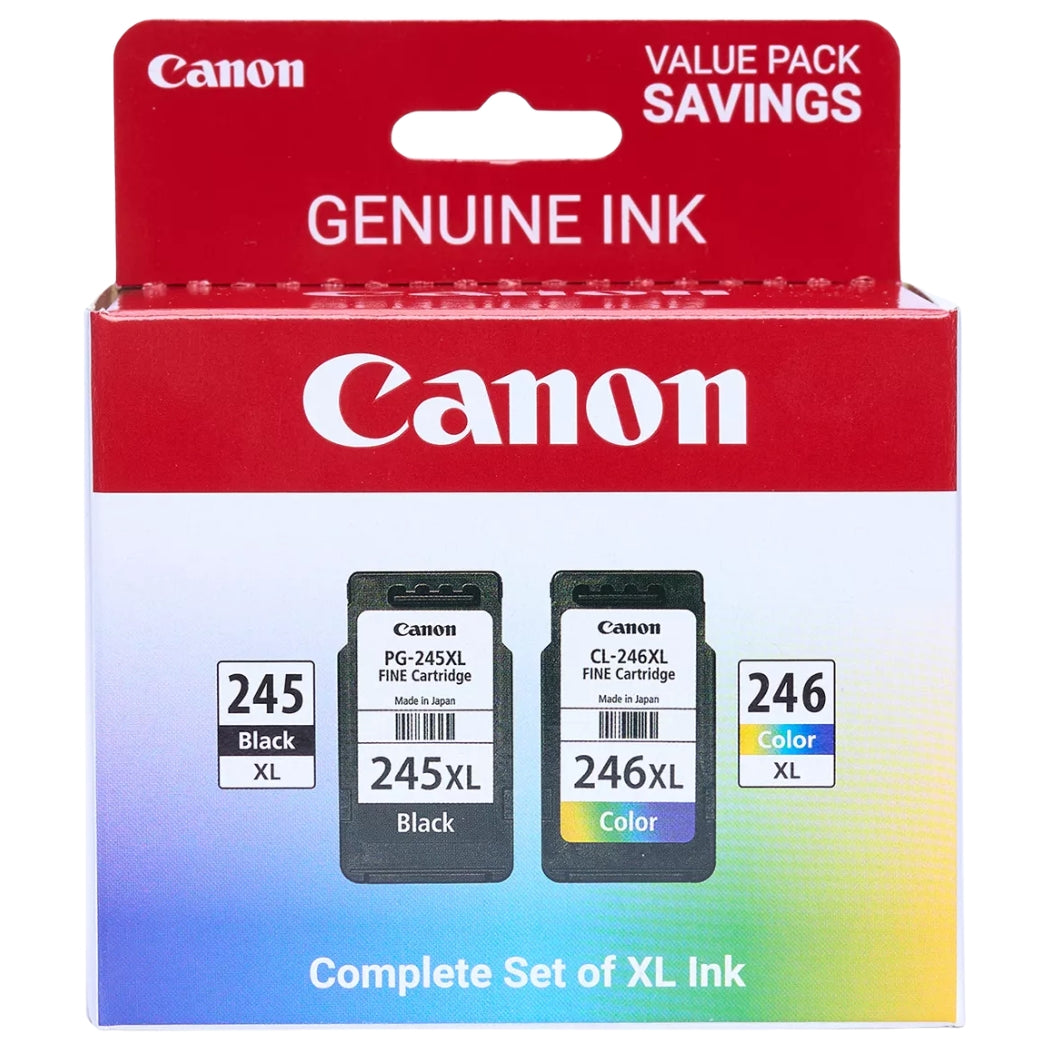 New, Pre-Owned - Canon PG-245XL & CL-246XL Black & Color Ink Cartridges