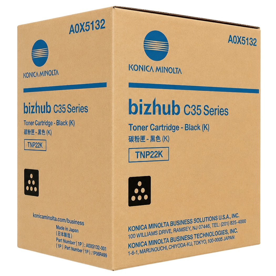 New, Pre-Owned - Konica Minolta TNP22K Standard Yield Black Toner Cartridge,A0X5132