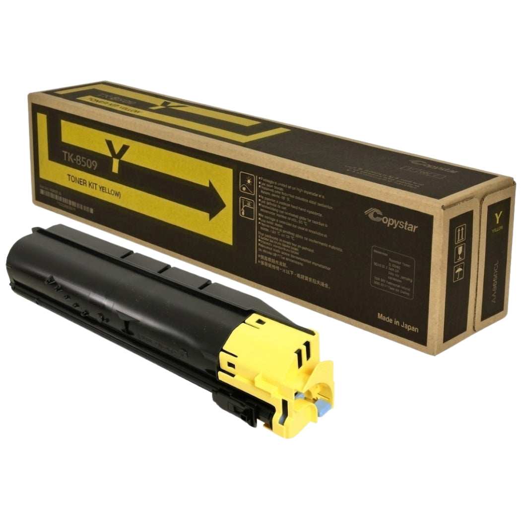 New, Pre-Owned - Kyocera TK-8509 High Yield Yellow Toner Cartridge, TK8509Y