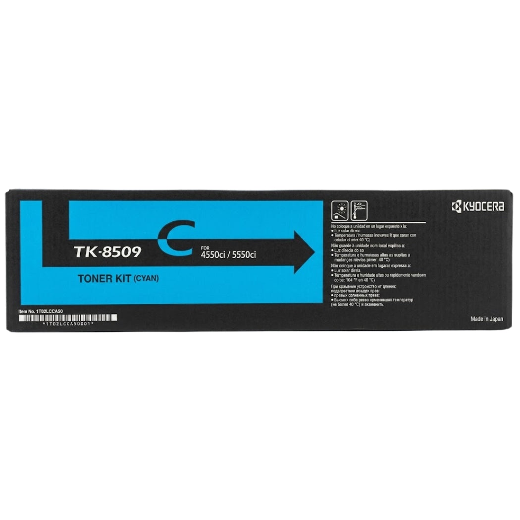 New, Pre-Owned - Kyocera TK-8509 Standard Yield Cyan Toner Cartridge,TK-8509C