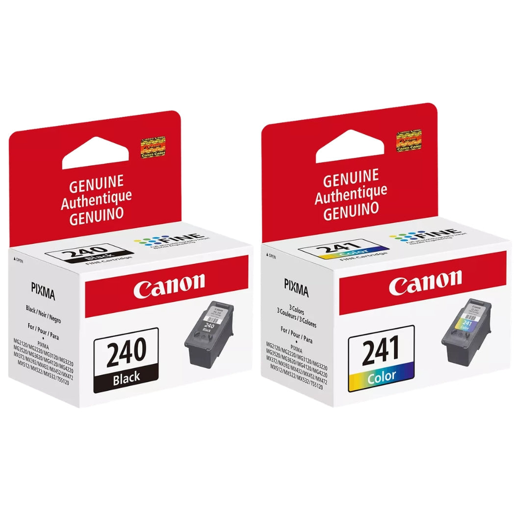 New, Pre-Owned - Canon PG-240, CL-241 Standard Yield Black & Color Inkjet Cartridges