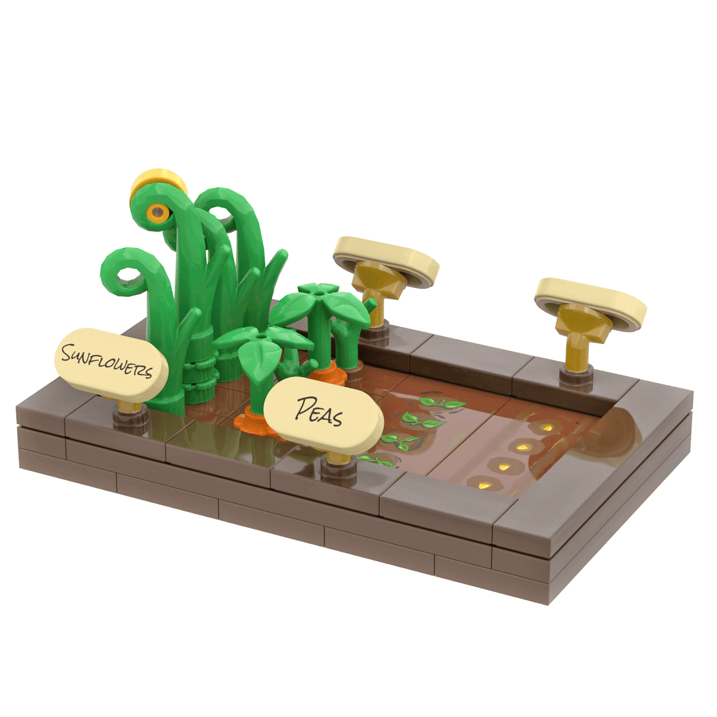 Planter Box - Garden - Custom Build -  Minifig Scale - Made Using LEGO® Parts