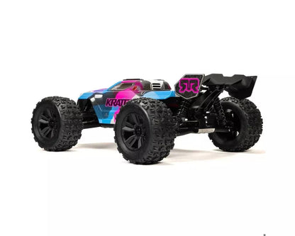 ARRMA ARA8608V6T2 1/8 KRATON 6S 4X4 RTR Brushless Speed Truck, Blue/Pink