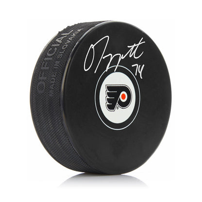 Owen Tippett Autographed Philadelphia Flyers Hockey Logo Puck