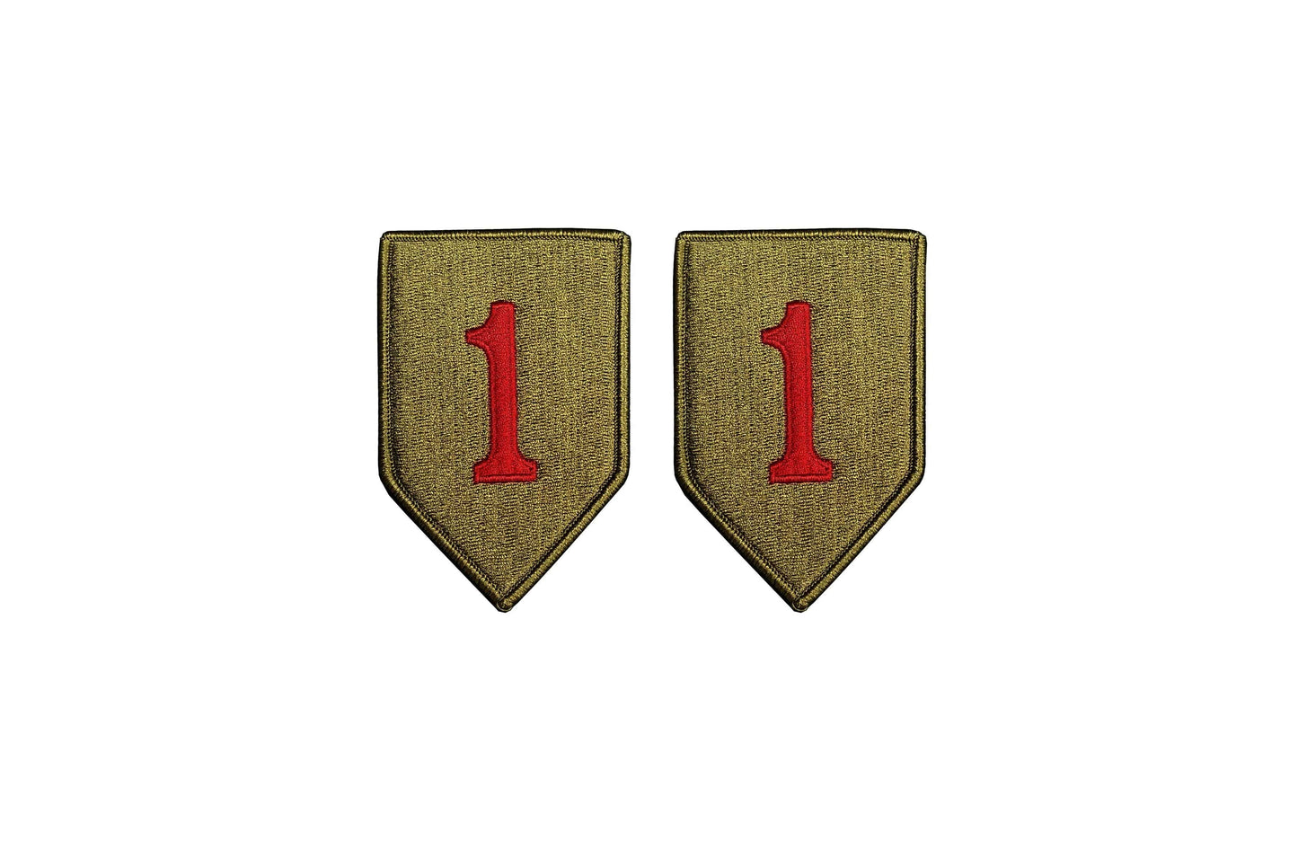 U.S. Army 1st Infantry Division Red #1 OCP Patch w/ Hook Fastener  (pair)