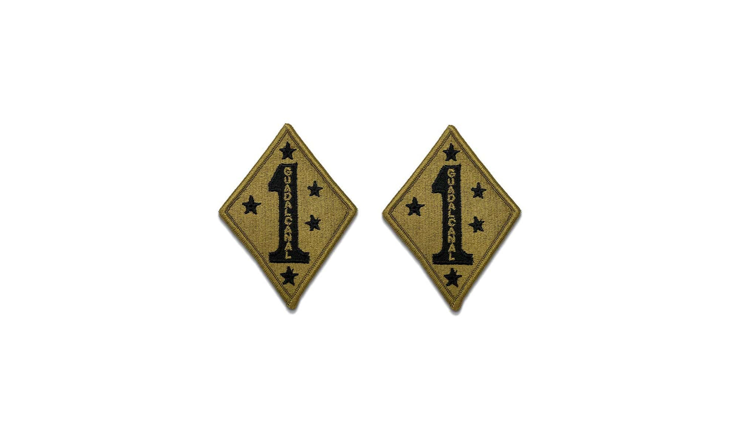U.S. Army 1st Marine Division OCP Patch w/ Hook Fastener (pair)