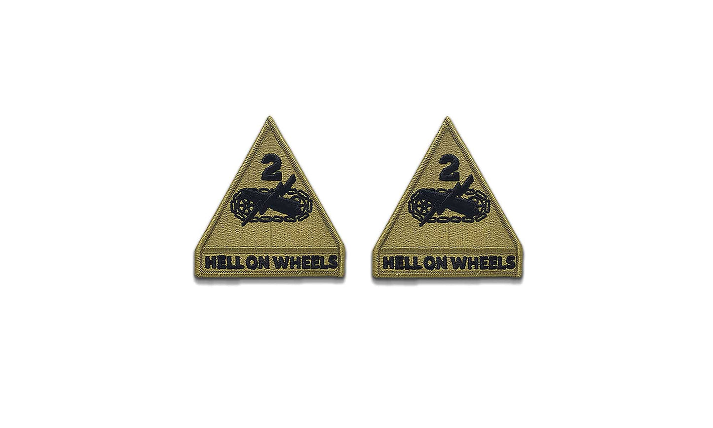 U.S. Army 2nd Armored Division OCP Patch w/ Hook Fastener (pair)