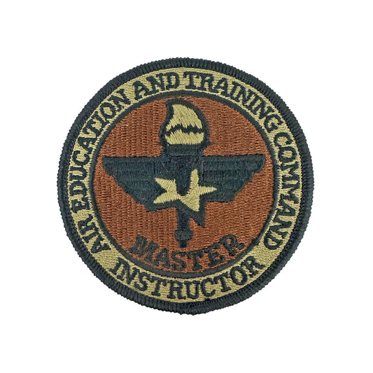 Air Force Air Education & Training Command Master Instructor Spice Brown OCP Patch W/ Hook Fastener