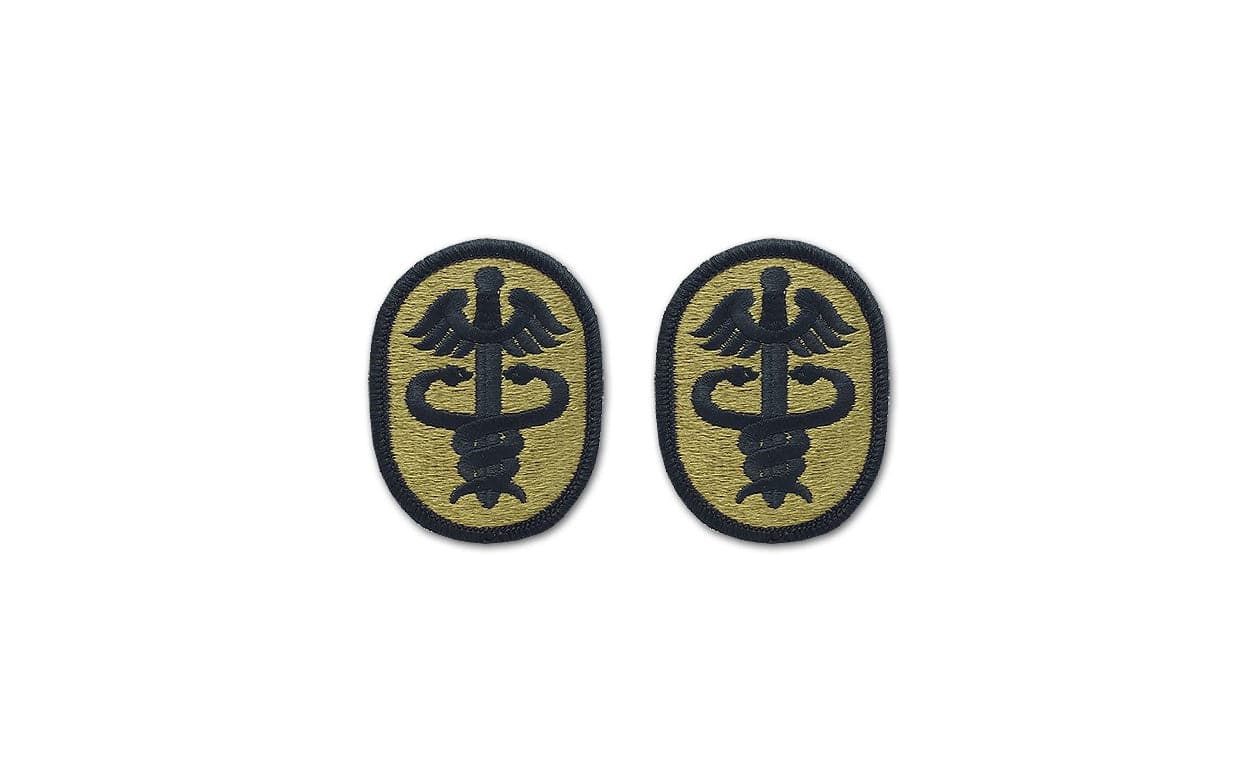 U.S. Army Medical Command Health Service OCP Patch w/ Hook Fastener (pair)