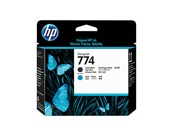 New, Pre-Owned - HP 774 Standard Yield Black / Cyan Inkjet Cartridge, P2W01A