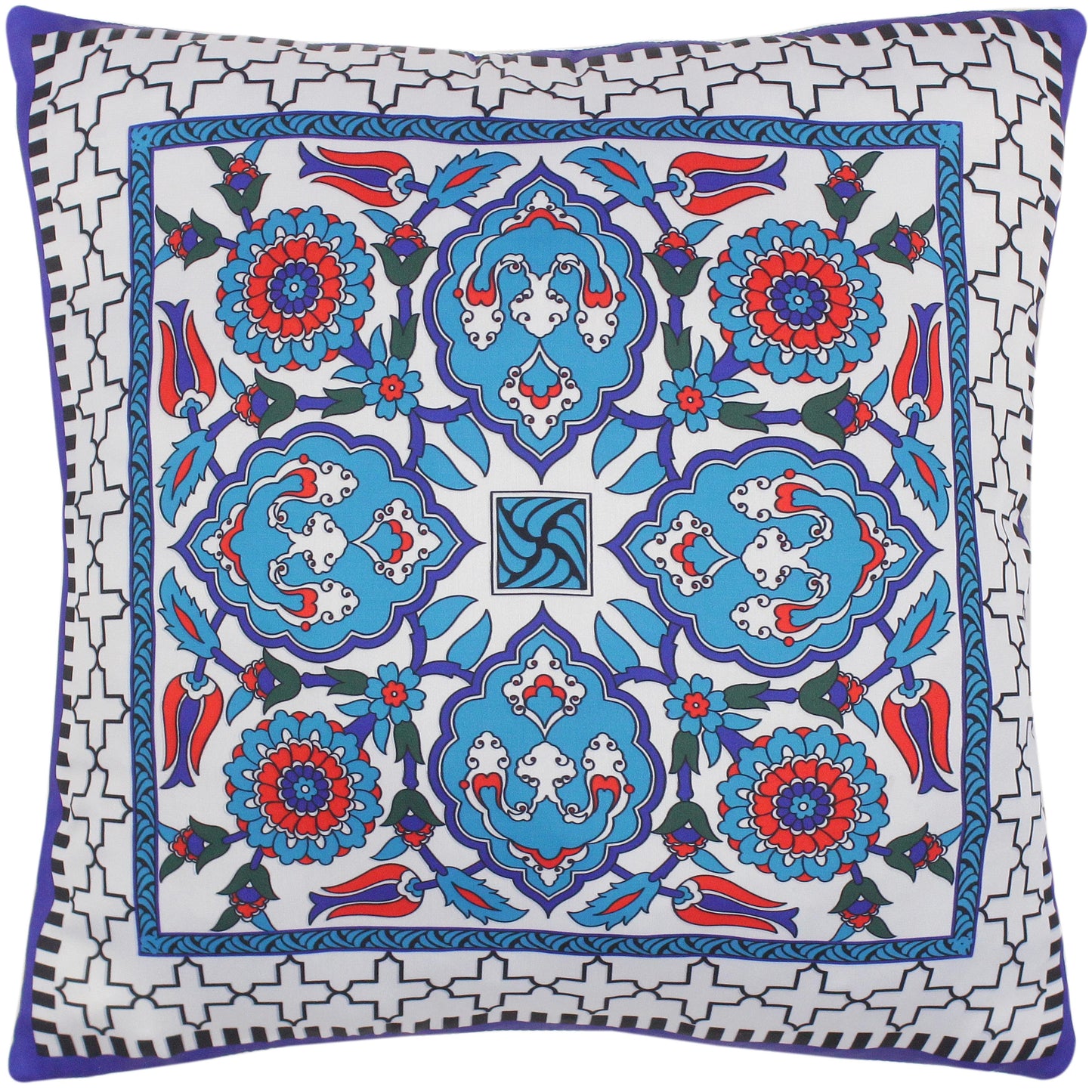 Sanford Floral Rustic Silk Pillow by Bareens Designer Rugs