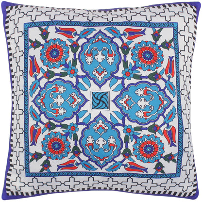 Sanford Floral Rustic Silk Pillow by Bareens Designer Rugs