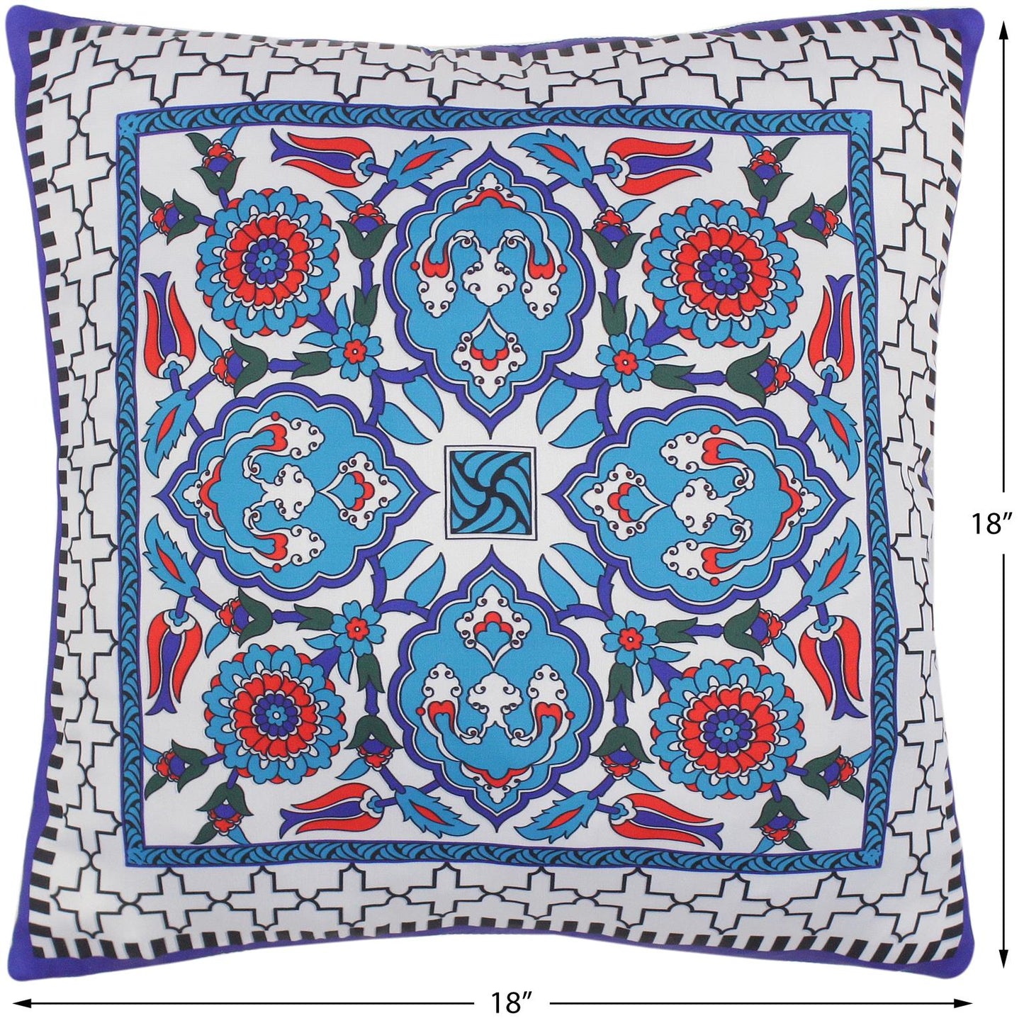 Sanford Floral Rustic Silk Pillow by Bareens Designer Rugs