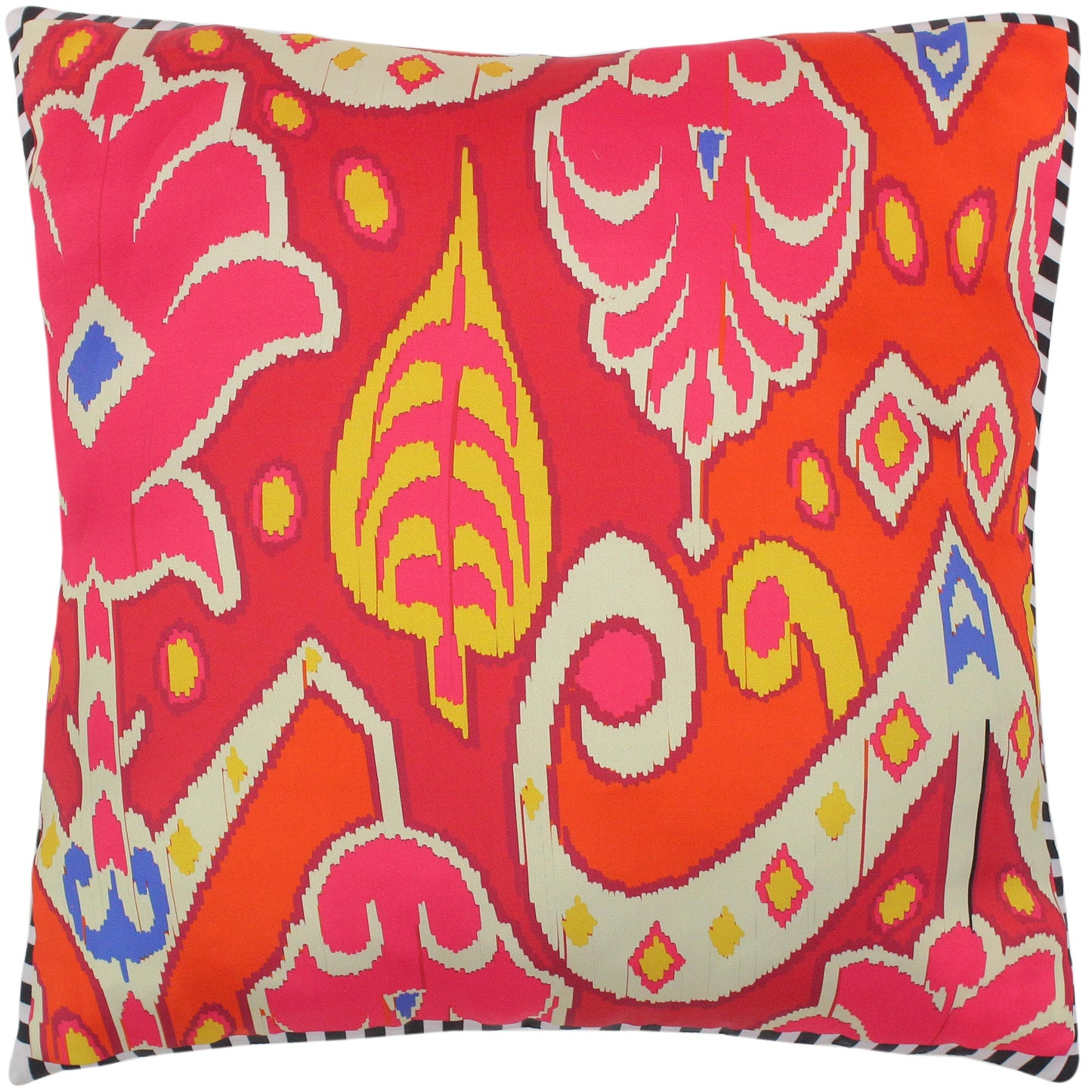 Devora Modern Ikat Silk Pillow by Bareens Designer Rugs
