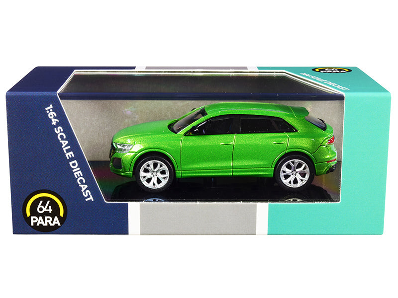 Audi RS Q8 Java Green Metallic 1/64 Diecast Model Car by Paragon  free shipping USA