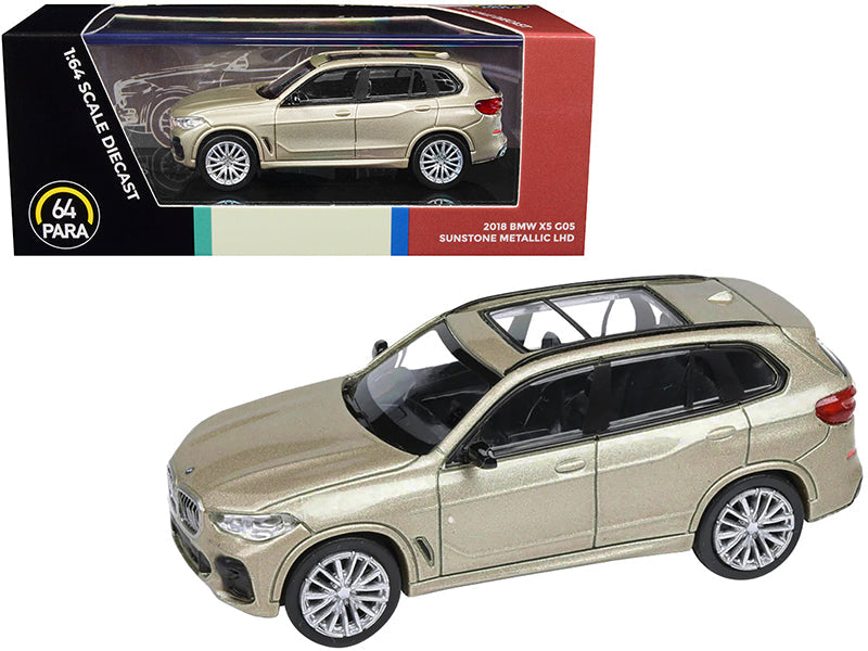 2018 BMW X5 G05 with Sunroof Sunstone Gold Metallic 1/64 Diecast Model Car by Paragon Models  free shipping USA