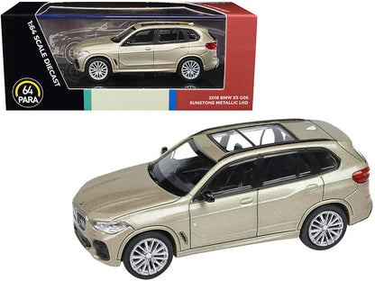 2018 BMW X5 G05 with Sunroof Sunstone Gold Metallic 1/64 Diecast Model Car by Paragon Models  free shipping USA