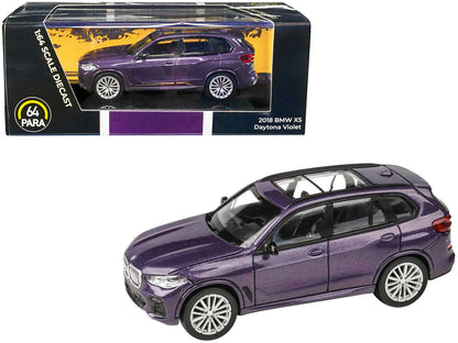 2018 BMW X5 Daytona Violet Metallic with Sunroof 1/64 Diecast Model Car by Paragon Models  free shipping USA
