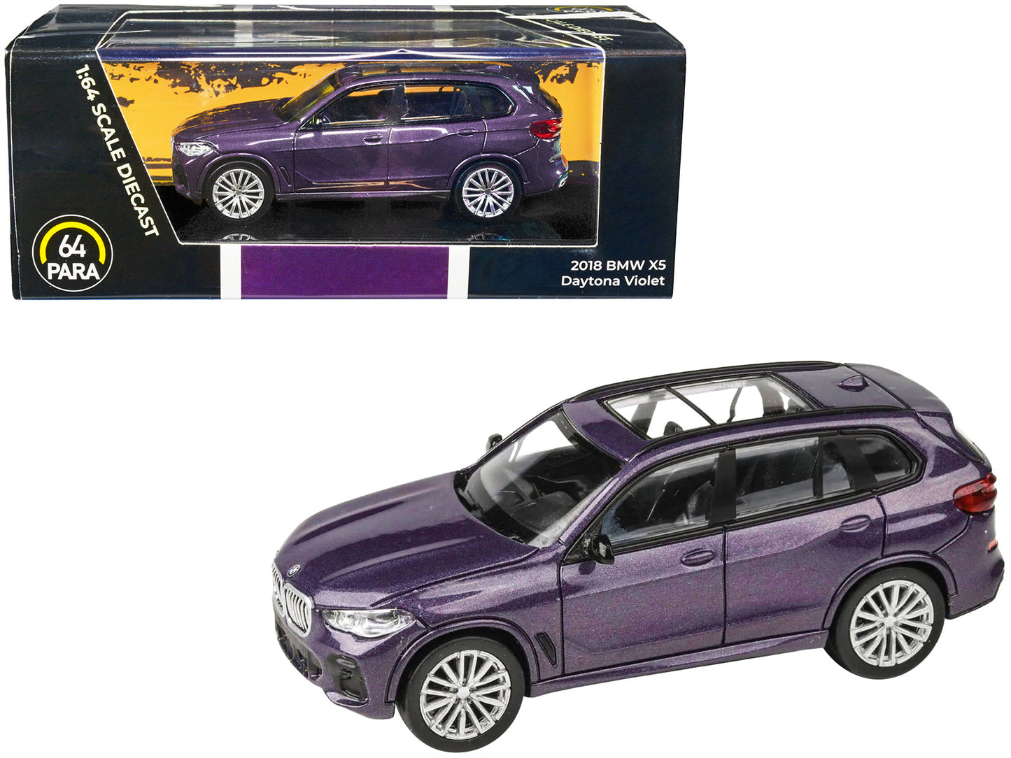 2018 BMW X5 Daytona Violet Metallic with Sunroof 1/64 Diecast Model Car by Paragon Models  free shipping USA