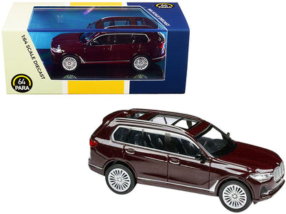 BMW X7 Ametrine Red Metallic 1/64 Diecast Model Car by Paragon  free shipping USA