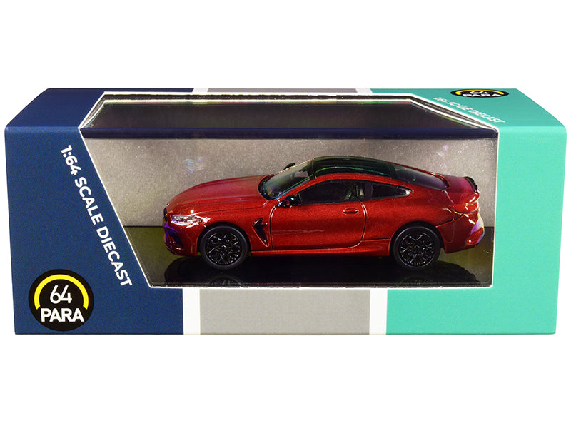 BMW M8 Coupe Motegi Red Metallic with Black Top 1/64 Diecast Model Car by Paragon  free shipping USA