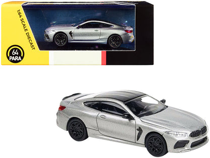 BMW M8 Coupe Donington Gray Metallic with Black Top 1/64 Diecast Model Car by Paragon  free shipping USA