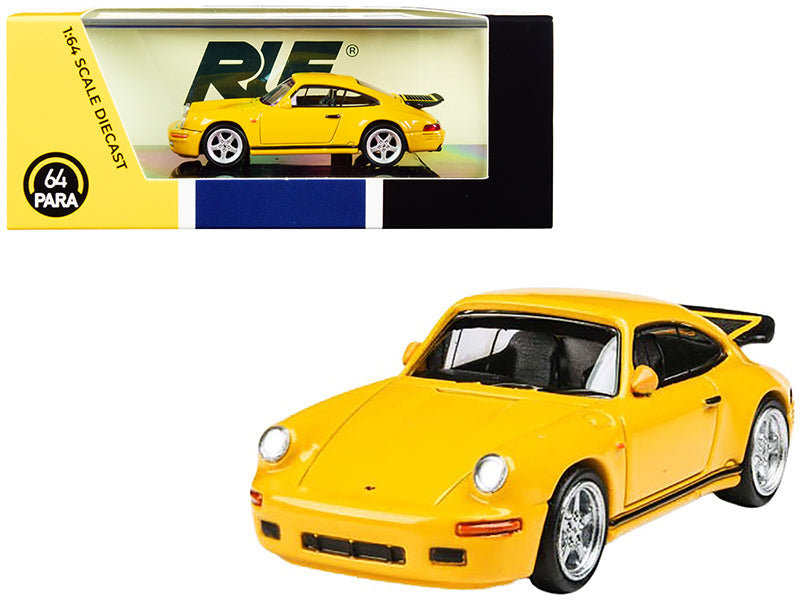 1987 RUF CTR Yellowbird Blossom Yellow 1/64 Diecast Model Car by Paragon  free shipping USA