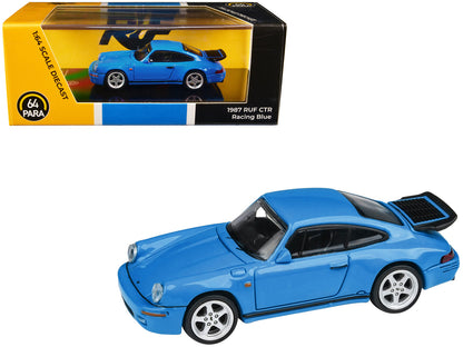 1987 RUF CTR Racing Blue 1/64 Diecast Model Car by Paragon Models  free shipping USA