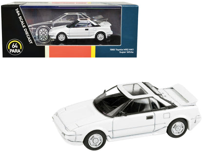 1985 Toyota MR2 MK1 Super White with Sunroof 1/64 Diecast Model Car by Paragon Models  free shipping USA