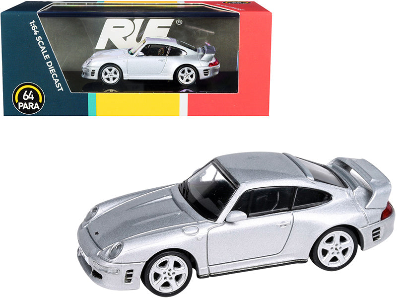 RUF CTR2 Silver Metallic 1/64 Diecast Model Car by Paragon  free shipping USA