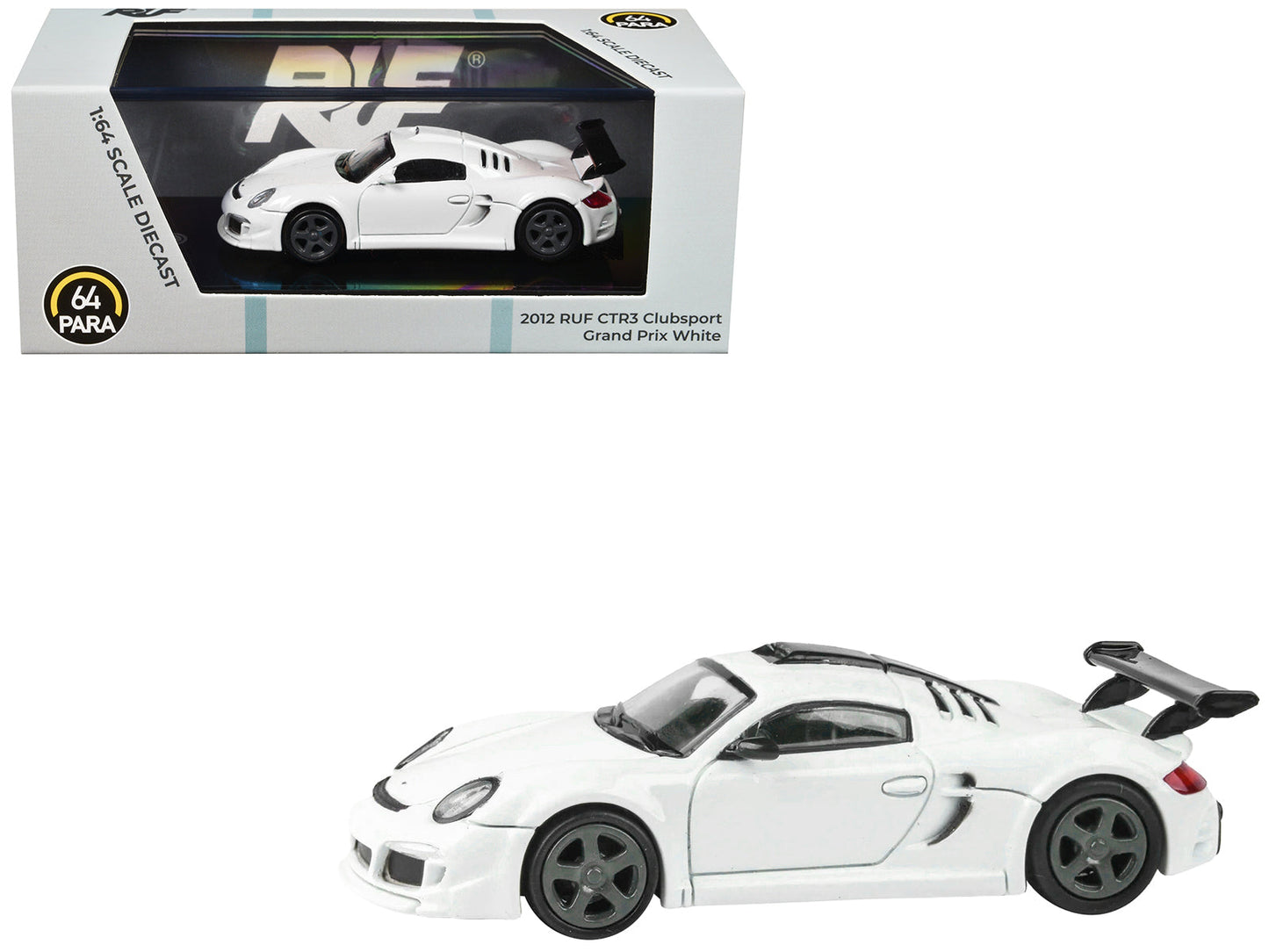 2012 RUF CTR3 Clubsport Grand Prix White 1/64 Diecast Model Car by Paragon Models  free shipping USA