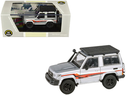 2014 Toyota Land Cruiser LC 71 Silver Metallic with Graphics 1/64 Diecast Model Car by Paragon Models  free shipping USA