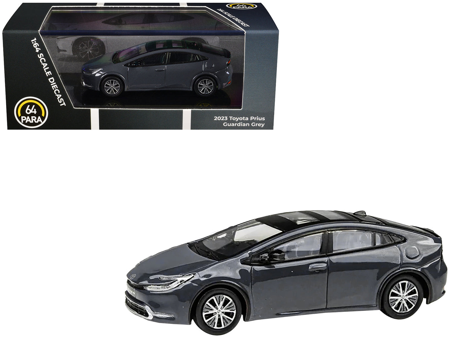 2023 Toyota Prius Guardian Gray 1/64 Diecast Model Car by Paragon Models  free shipping USA