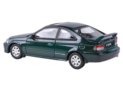 1999 Honda Civic Si EM1 Clover Green Pearl Metallic with Sunroof 1/64 Diecast Model Car by Paragon