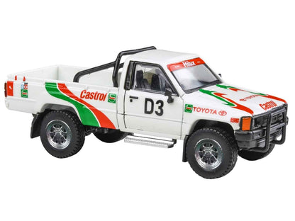 Toyota Hilux Pickup Truck #D3 "Castrol" White with Graphics "Rustenburg 400 Rally" (1995) 1/64 Diecast Model Car by Paragon Models