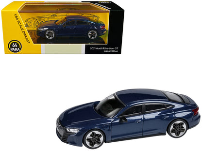 Audi E-tron GT RS Ascari Blue Metallic 1/64 Diecast Model Car by Paragon Models  free shipping USA