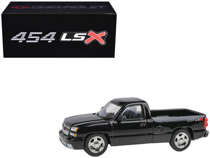 2006 Chevrolet Silverado 454 LSX Pickup Truck Onyx Black 1/64 Diecast Model Car by Paragon Models  free shipping USA