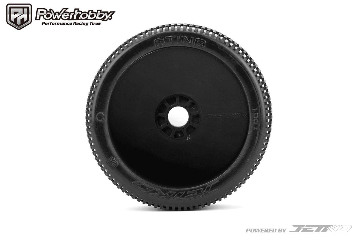 Powerhobby Sting 1/8 Buggy Mounted Tires Black (2) Super Soft