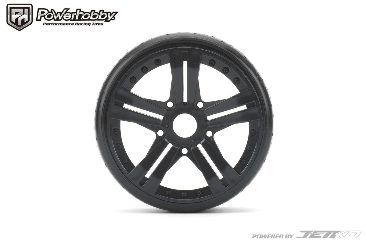 Powerhobby 1/8 GT Hot Dot Belted Mounted Tires 17mm Medium Soft Compound